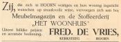 advertentie - Woninginrichting Het Woonhuis Fred. de Vries