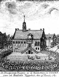 Prinsgezinde burgers verzoeken op 15 maart 1787 de vroedschap een aantal eisen in te willigen.