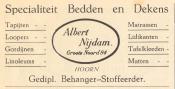 advertentie - Gediplomeerd behanger en stoffeerder Albert Nijdam