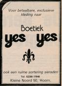 advertentie - Boetiek Yes Yes